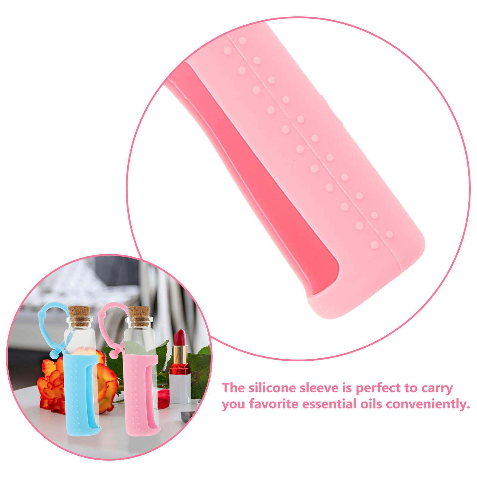 Small Essential Oil Bottle Protector Travel Spray Silicone Case Protective Cover Roller Bottle Cover Silicone Sleeve Durable