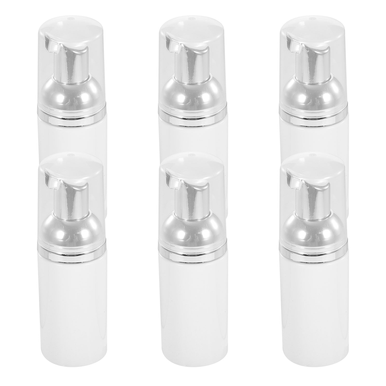 6pcs Foam Bottle Refillable Reusable Eco-friendly Portable Lotion Dispenser Shampoo Container Cleanser Pump for Conditioner