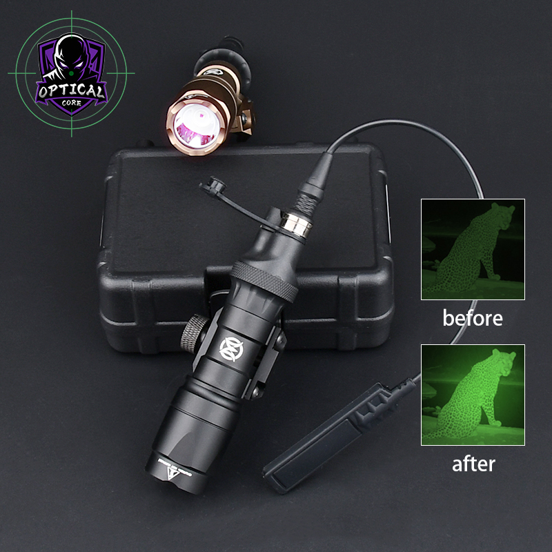 Tactical M300A IR Light Infrared Version Flashlight Metal LED Airsoft Mount Set For Picatinny Rail Night Vision Lighting Torch