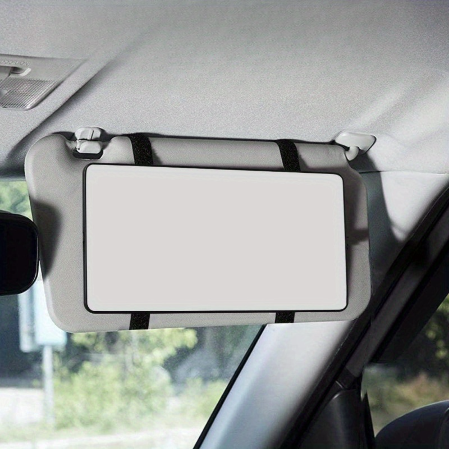 1pc Portable Car Sun Visor Makeup Mirror, Universal Fit Flat Glass Rectangle Cosmetic Mirror for Vehicle