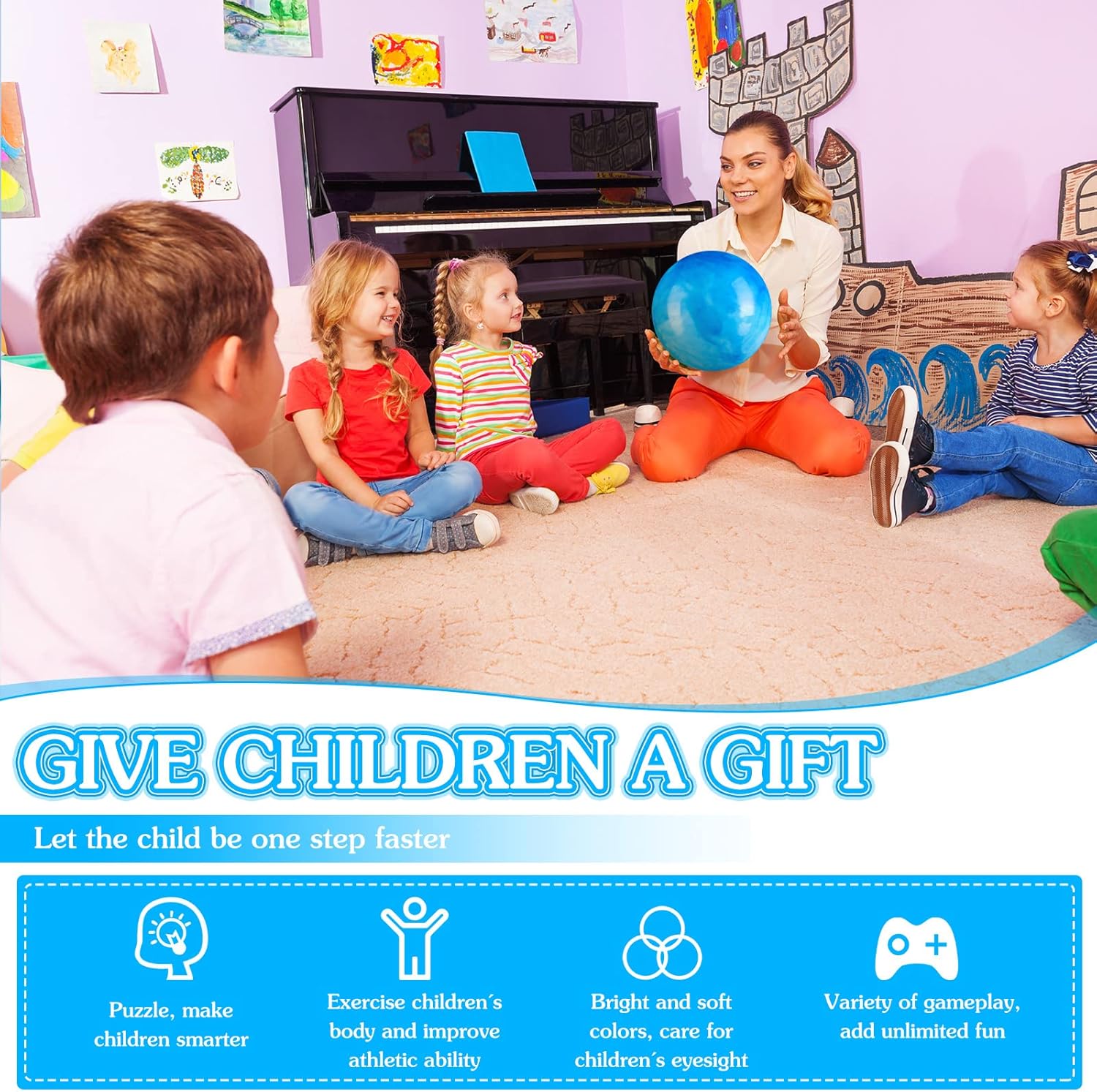 Multifunctional Marbleized BBalls Colorful Inflatable Balls for Adults Pet Party Supplies Beach Playground PVC