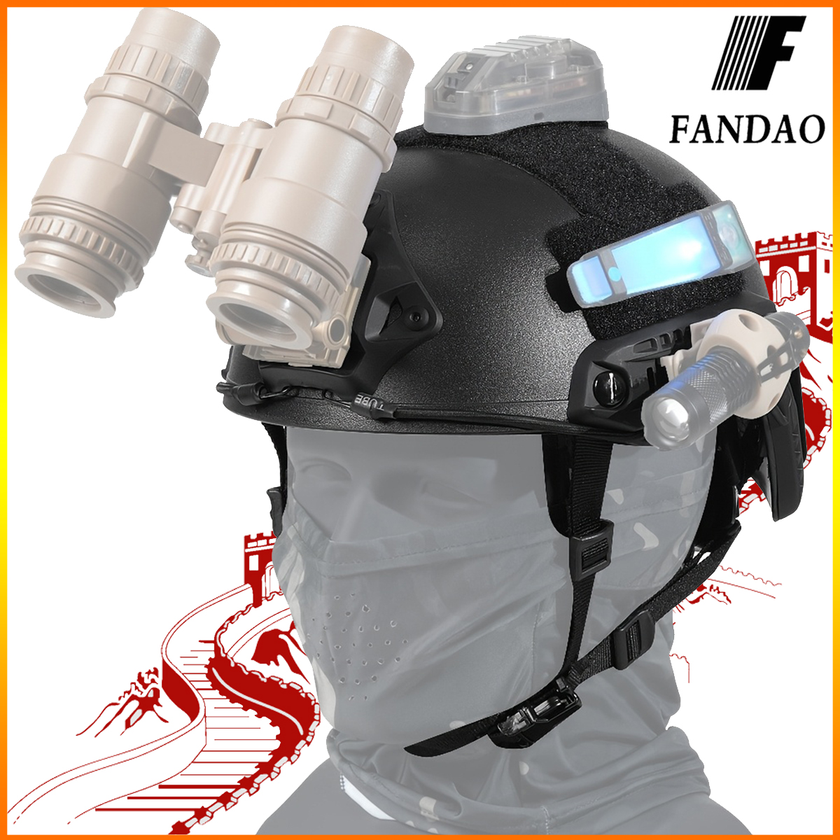 Airsoft Helmet Designed Quick MH Tactical Use - Features an Adjustable Knob for Outdoor CS Paintball Games And Sports Protection