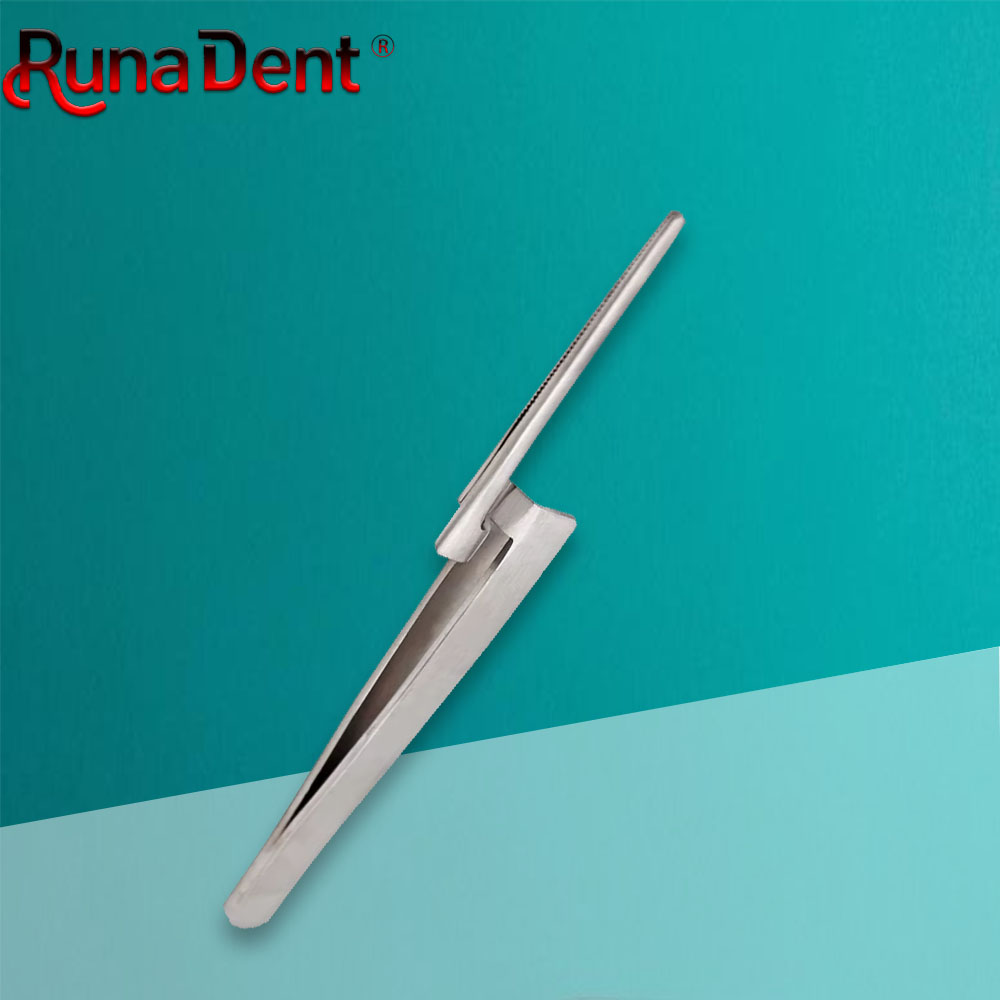 1Pc Stainless Steel Dental Occlusal Paper Tweezer Curved Bite Articulating Paper Plier Orthodontic Forceps Teeth Care Tool