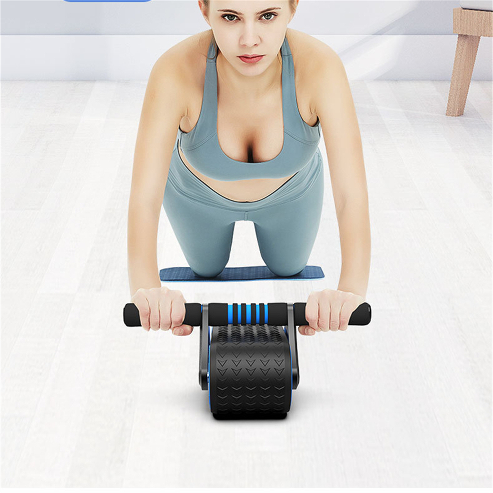 Automatic Rebound AB Roller, Quiet Abdominal Wheel for Beginners Belly Muscle Training, Gym Fitness Exercise, Non-slip Widen
