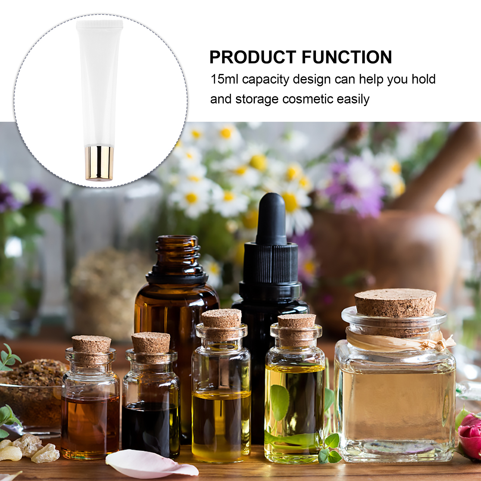 50pcs 15ml Clear Lipstick Tubes Empty Gloss Containers Cap Durable Travel Bottles For DIY Balms Storage