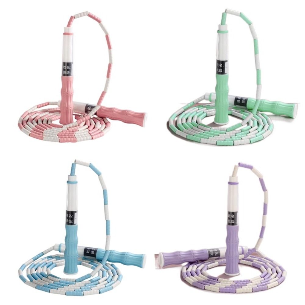 2.5 M Segmented Fitness Jump Rope Signable Adjustable Length Soft Bead Skipping Rope Soft Bead Lightweight Bodybuilding