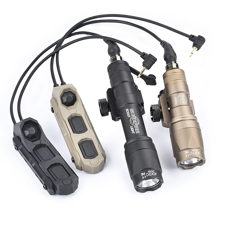 WADSN Tactical M300 M600 Flashlight AXON Dual Function Pressure Remote Control Switch 2.5+SF Dual Plug Airsoft Hunting Lamp Gear