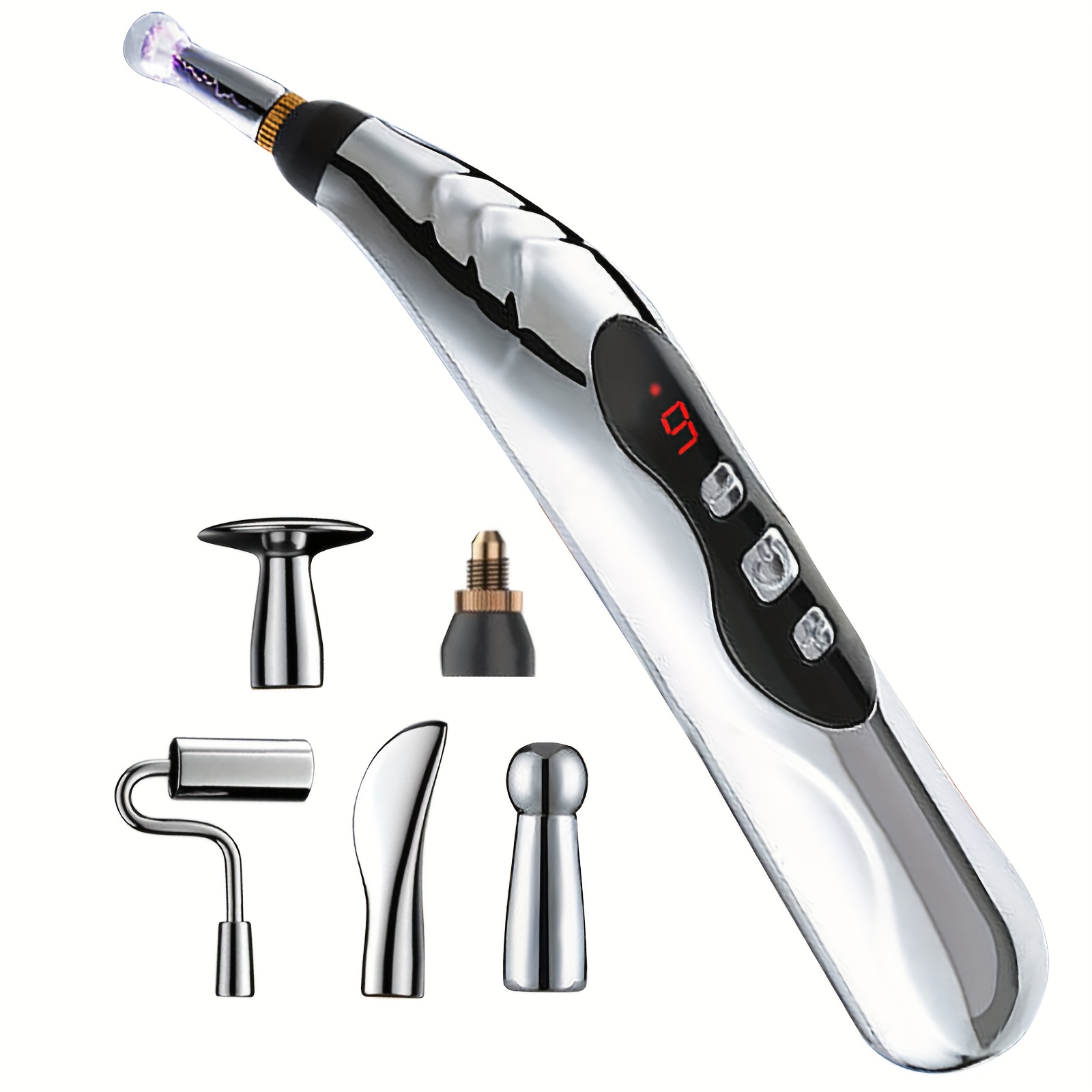 5-In-1 Acupuncture Pen, Electronic Acupuncture Pen  Therapy Rechargeable Powerful Meridian Energy Massage Tools