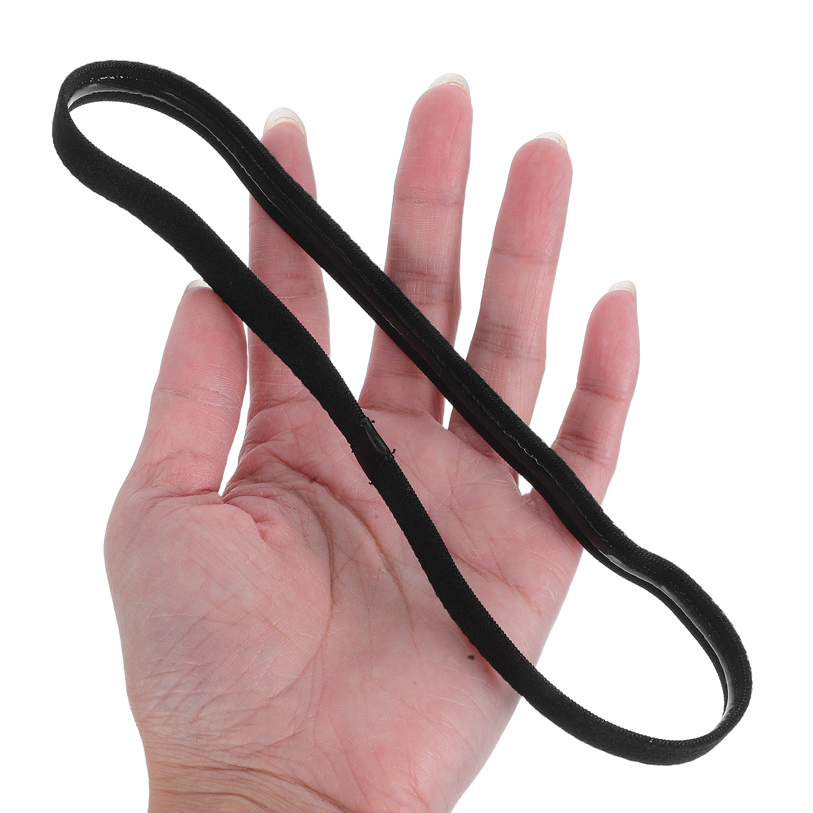 9 Pcs Black Narrow Elastic Headband Running Workout Yoga Stretchy Men Women Athletic