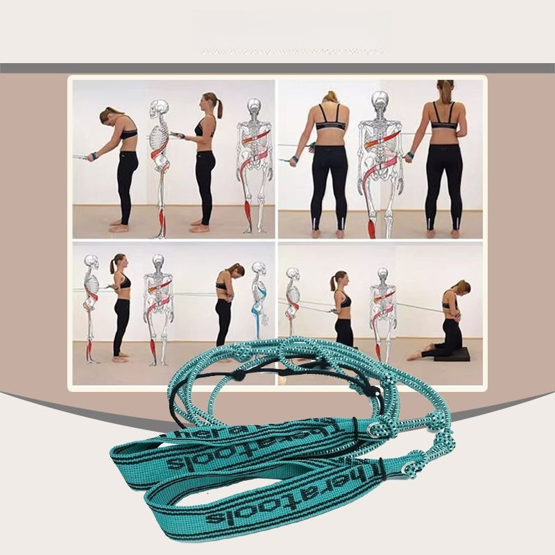 Elastic Resistance Band Spiral Muscle Chain Rehabilitation Training - Stretch Band for Waist, Disc Correction & Scoliosis