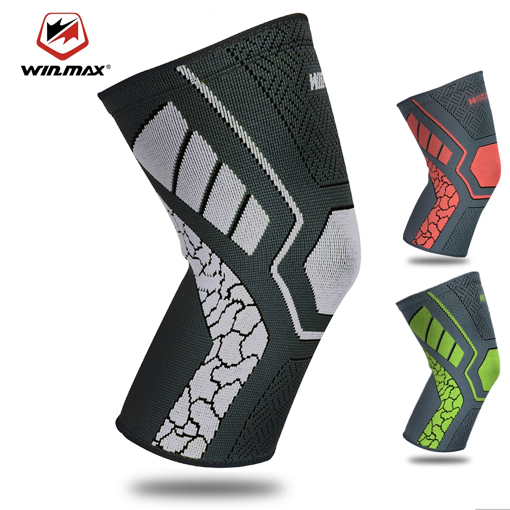 WIN.MAX 1PC Sports Knee Support Braces Pads Men Pressurized Elastic Fitness Running Basketball Volleyball Protector Sleeve