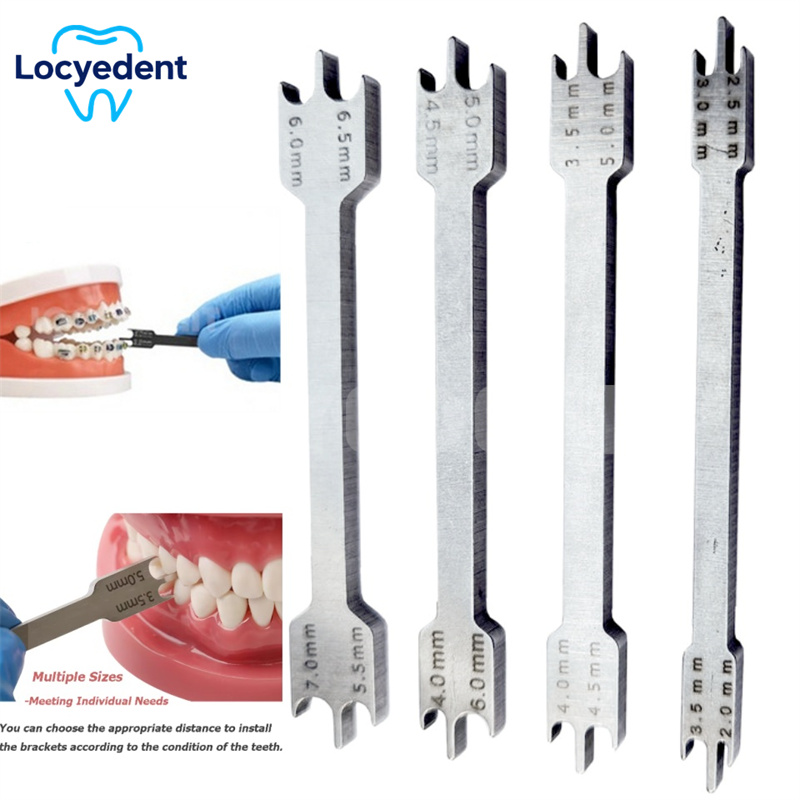 Dental Orthodontic Bracket Positioner Gauge Stainless Steel Rod Braces Gauge Teeth Ortho Locator Positioning Dentistry Materials