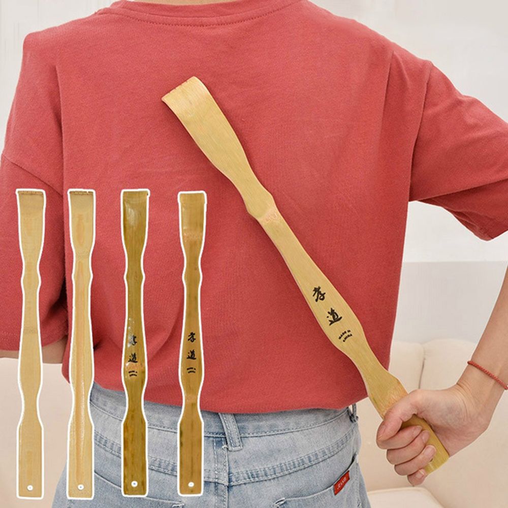 Manual Durable Bamboo Massage Board Wooden Lettering Scratching Backscratcher Massage Stick Back Scratcher Back Roller Stick