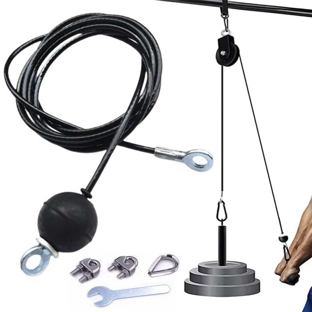 Adjustable Fitness Machine Replacement Cable DIY 1.4/1.8/2/2.5M Gym Steel Wire Rope High Load Bearing Heavy Duty Pulley Cable