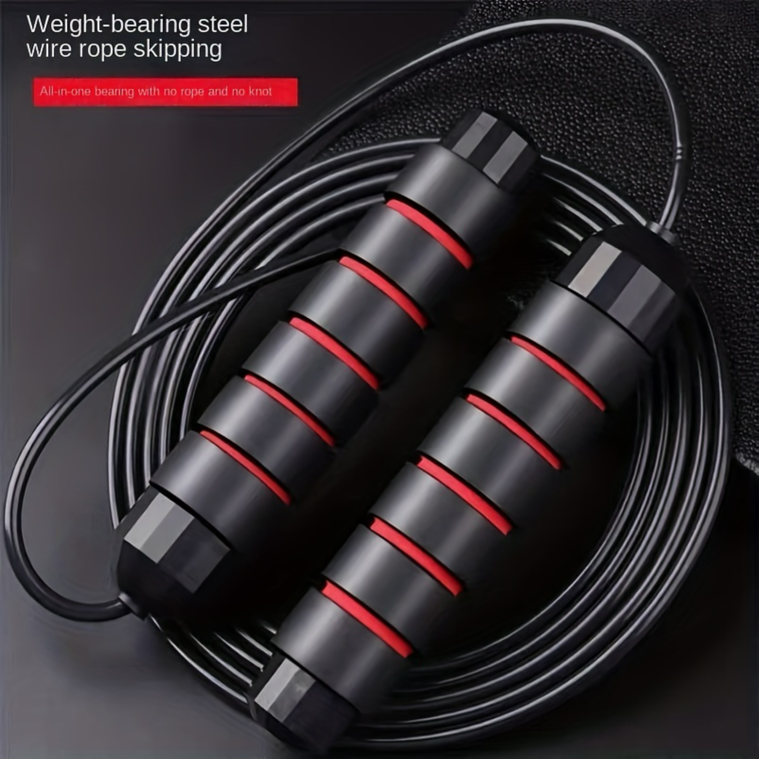 1pc Wire Jump Rope, Weight-bearing Skipping Rope, Suitable For Fitness, Workout, Exercise