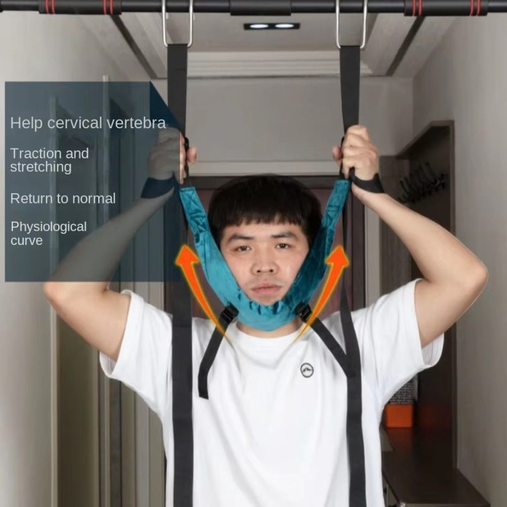 Breathable Cervical Neck Traction Belt Installation-free Strong Bearing Capacity Hanging Neck Stretching Soft Adjustable