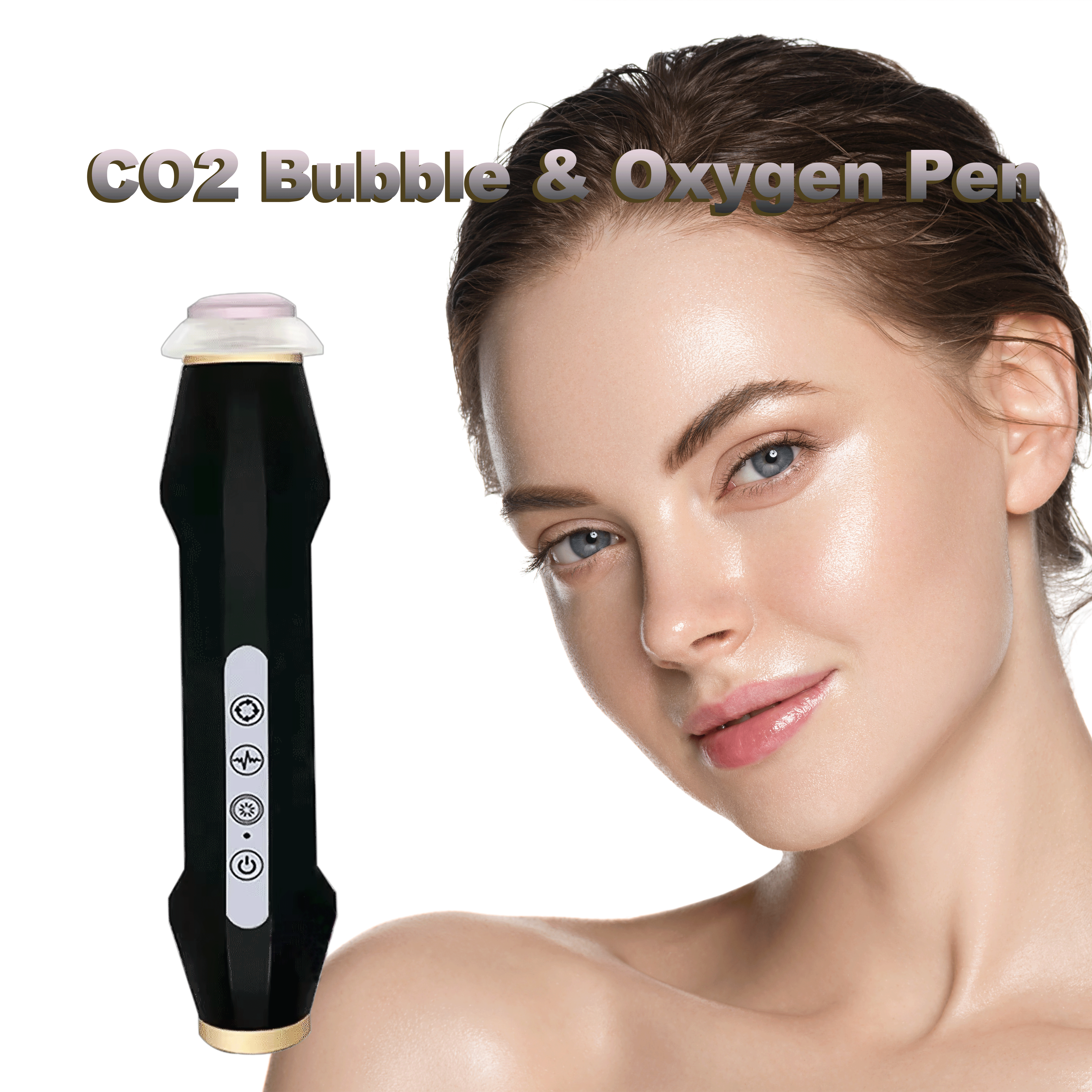 CO2 Bubble & Oxygen Pen Rechargeable Skin Plumping Machine Capsules Home Salon Plumping Device CE Safe