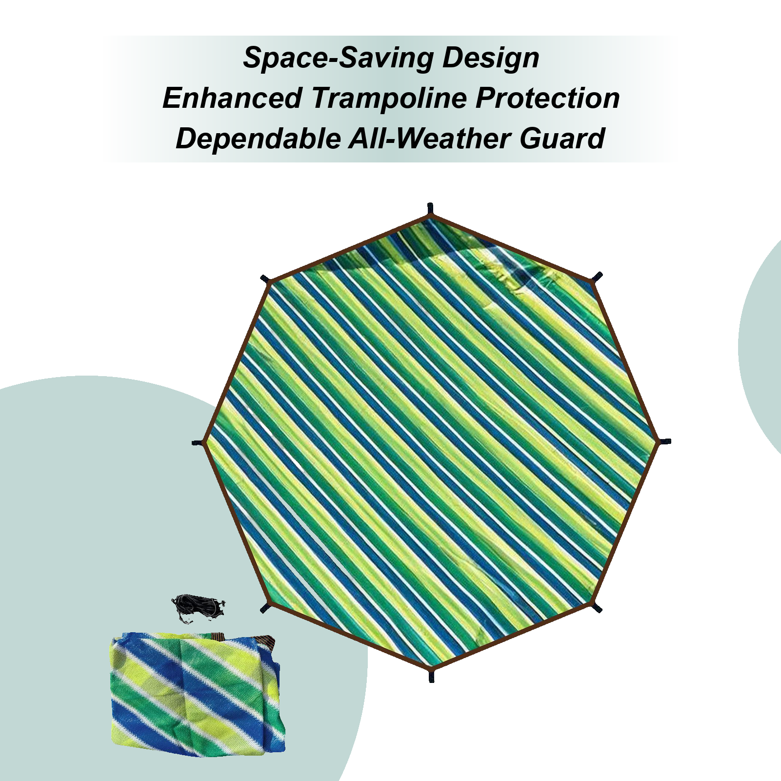 Trampoline Spring Cover Round Waterproof Trampoline Top Cover Outdoor Sports Accessories For Backyard Recreation Playground