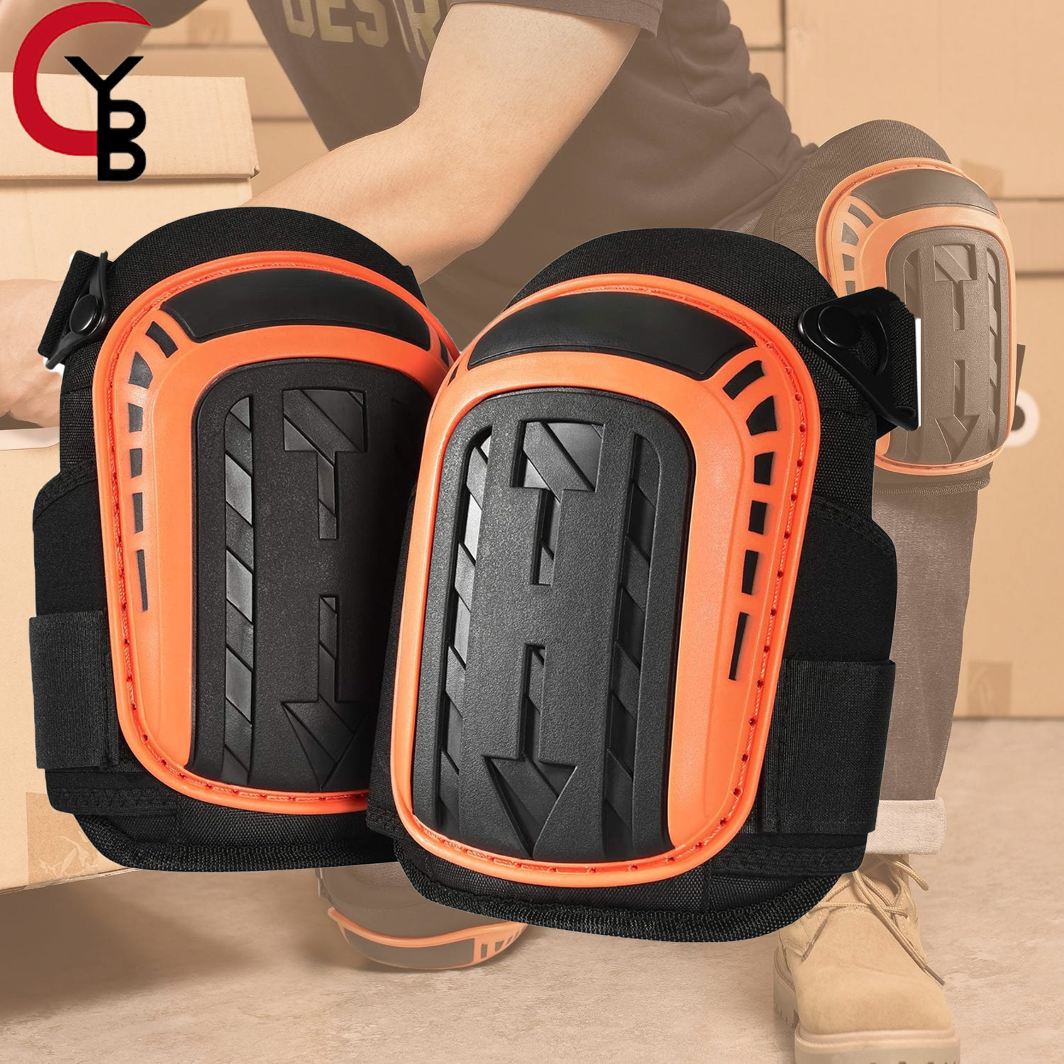 Knee Pads for Work-Heavy Duty Support Kneepads with Gel Cushion&Anti-Slip Straps-Construction,Flooring,Gardening,Cleaning,Tile