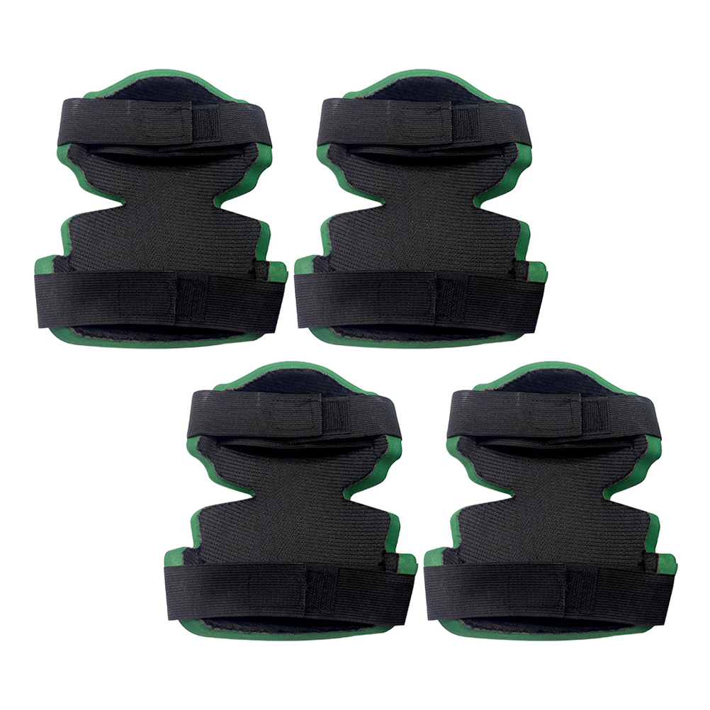 2 Pairs Knee Pads Sports Heavy Duty Olive Green Gardening Fishing EVA Adjustable Straps Soft Durable Waterproof Men Women Knee