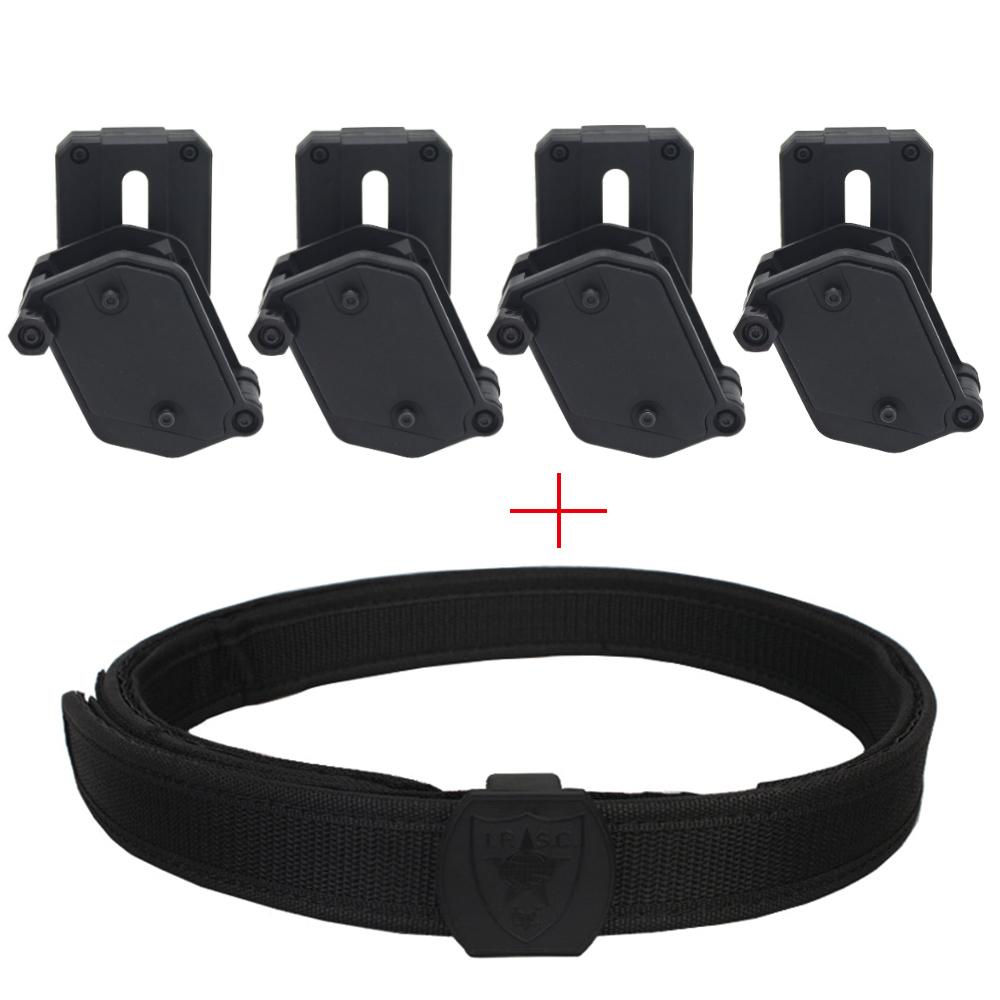 VULPO IPSC Belt & Left Right Speed Magazine Pouch Set Airsoft Competition Shooting Belt And Multi-Angle Rotation Mag Pouch