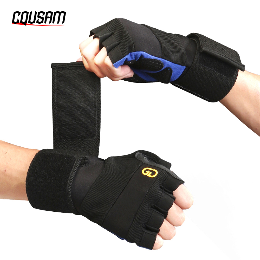 1Pair Workout Gloves for Men and Women, Padded Weight Lifting Gloves with Great Grip, Full Palm Protection for Gym Training