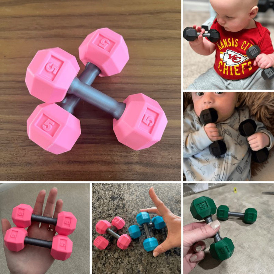 Baby RATTLE Dumbbell Mini Dumbbell Toy for Children Household Fitness Equipment