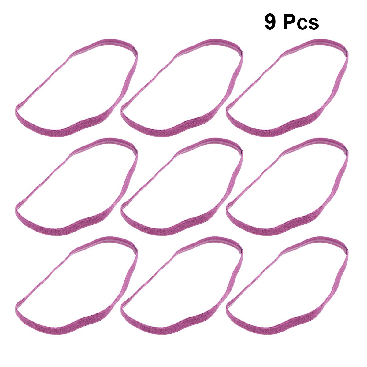 9Pcs Running Stretchy Hairband Sports Sweatbands Yoga Headband Stretchy Hairbands Women Gifts Fitness AntiSweat Band