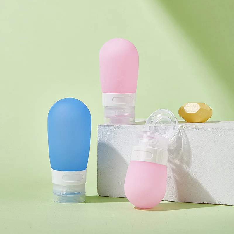 1pcs Travel Portable Silicone Refillable Bottle Shampoo Body Wash Skincare Products Empty Bottles Press Type Travel Essentials