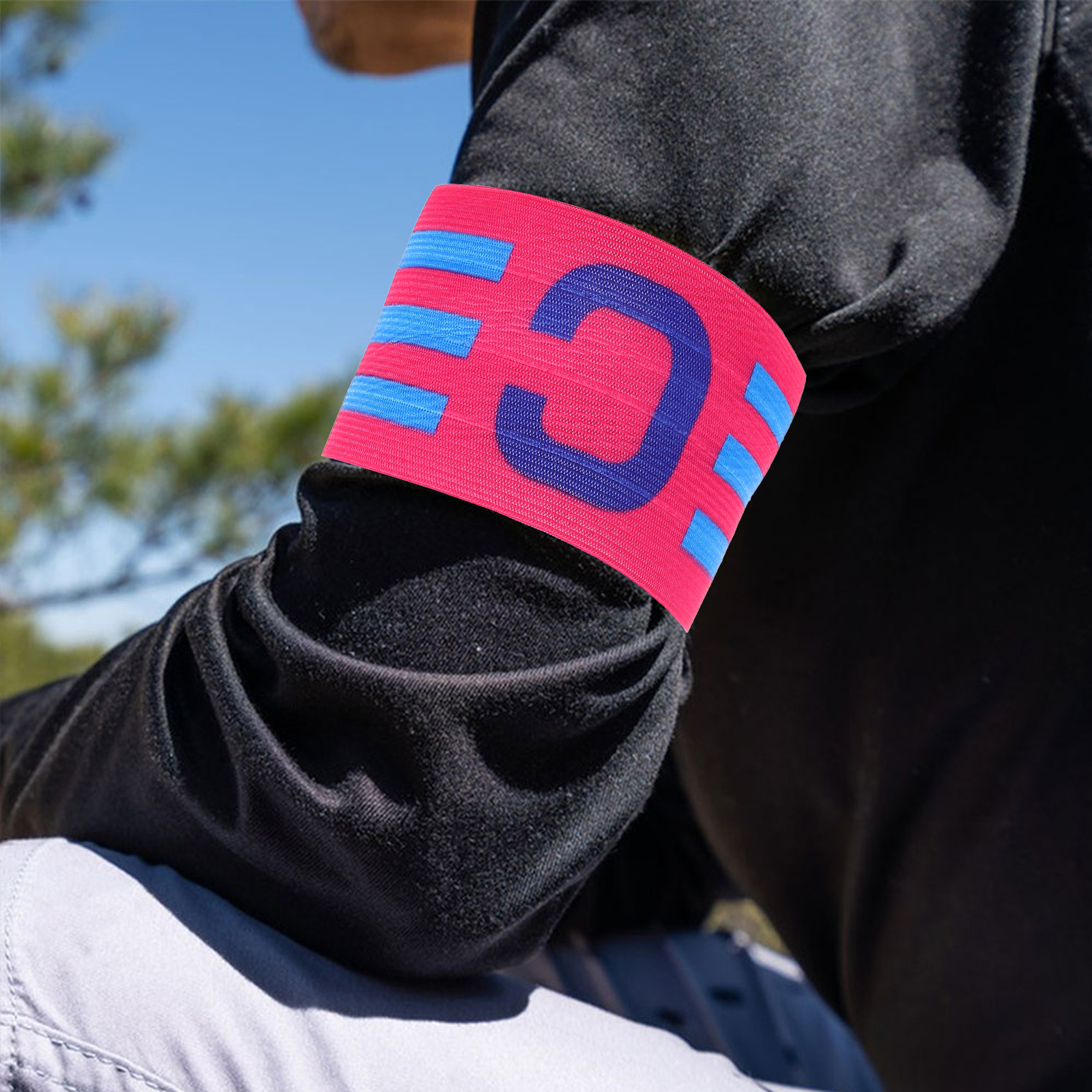 2pcs Football Captain Armband Adjustable Soccer Captain Armband Youth Arm Bands Durable Elastic Nylon Arm Badge For Soccer Rugby