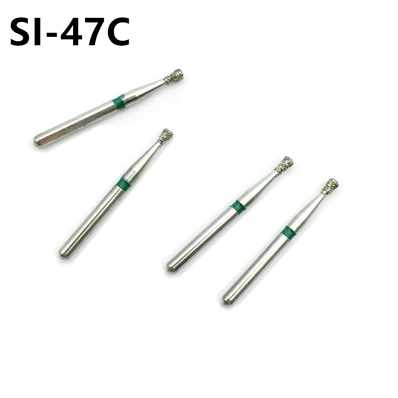 10pcs/set Dentist Material Diamond Burs Drills High Speed Handpiece Polishing Whitening Product SI-47C