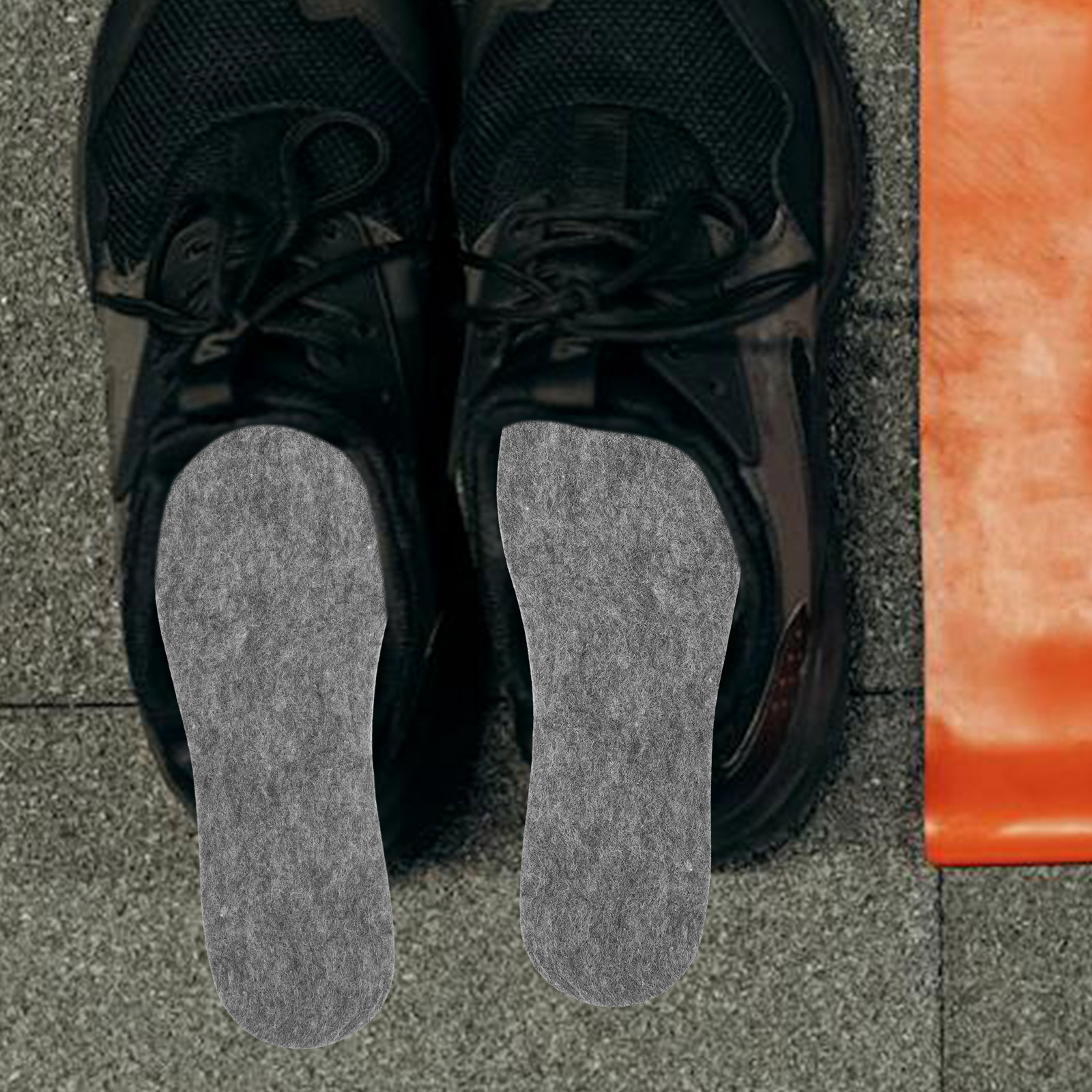 Wool Felt Insoles for Boots Inserts Warm Shoe Deep Gray S Cuttable Sweat Absorption Breathable Protection Men Women