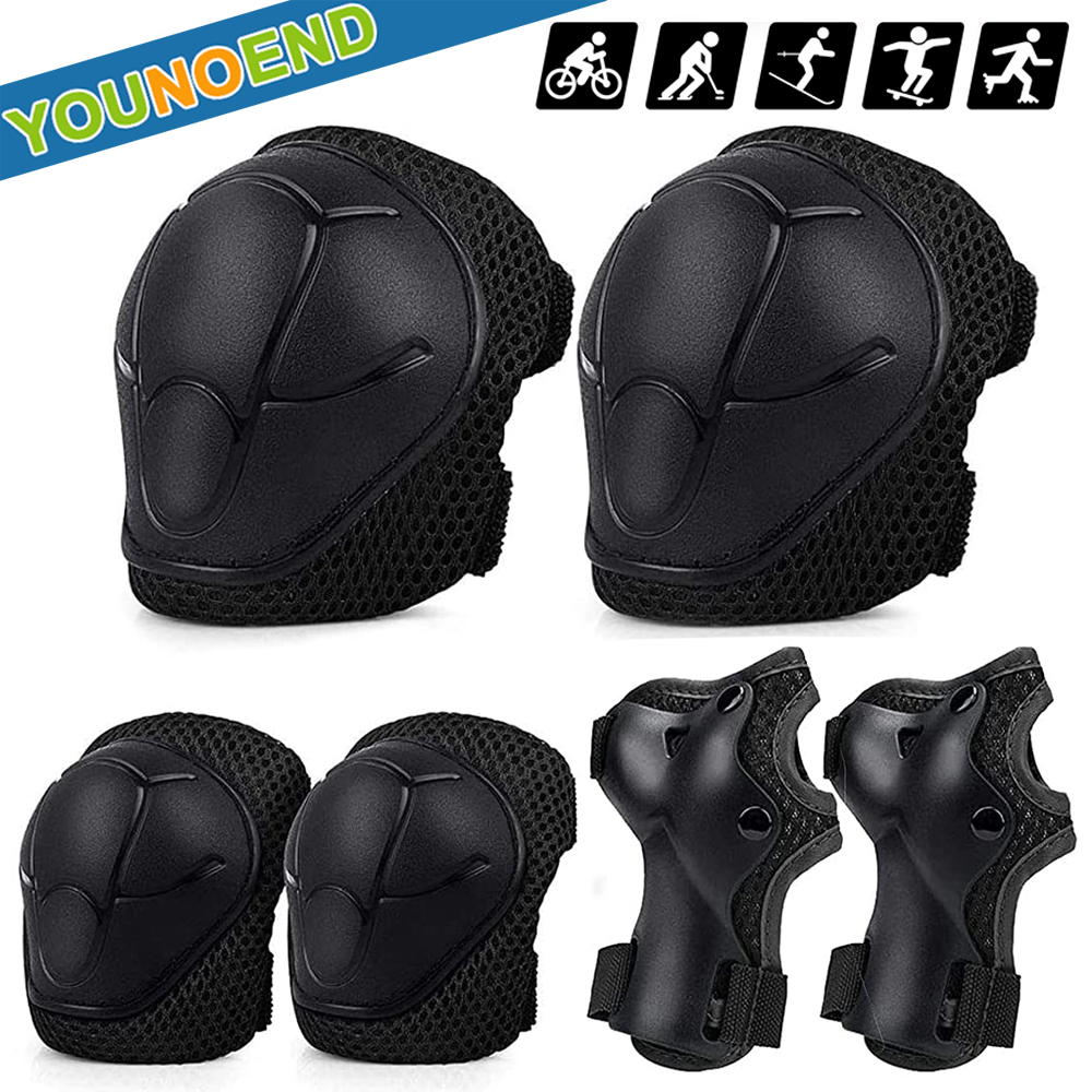 6PCS Kids Knee Pads Elbow Pads Wrist Guards for 3-7 Year Old Children Roller Skates Cycling BMX Bike Skateboard Inline Skatings