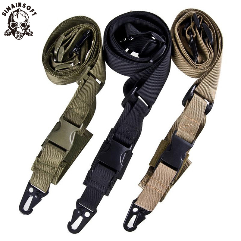 SINAIRSOFT Tactical Gun Sling 3 Point Bungee Airsoft Rifle Strapping Belt Shooting Hunting Accessories Three Point Gun Strap