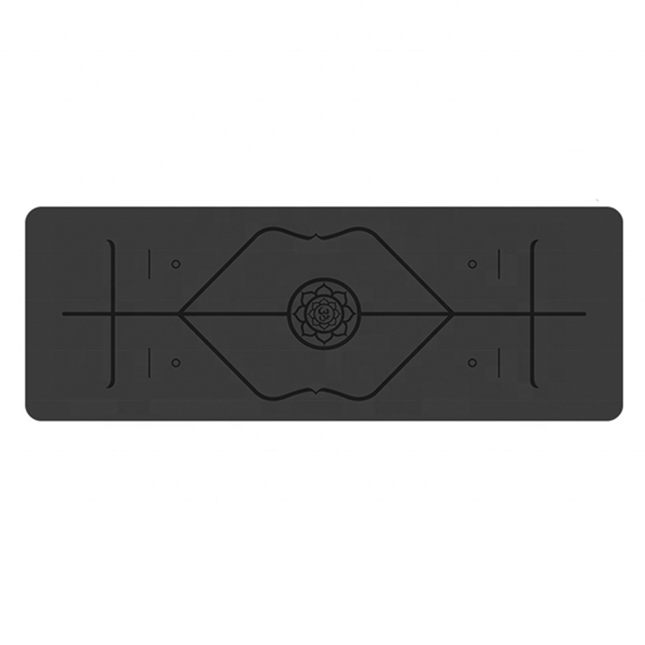 Custom Non-Slip Eco-Friendly Premium BLACK Pu Rubber Yoga Mat  Natural Rubber Yoga Mat