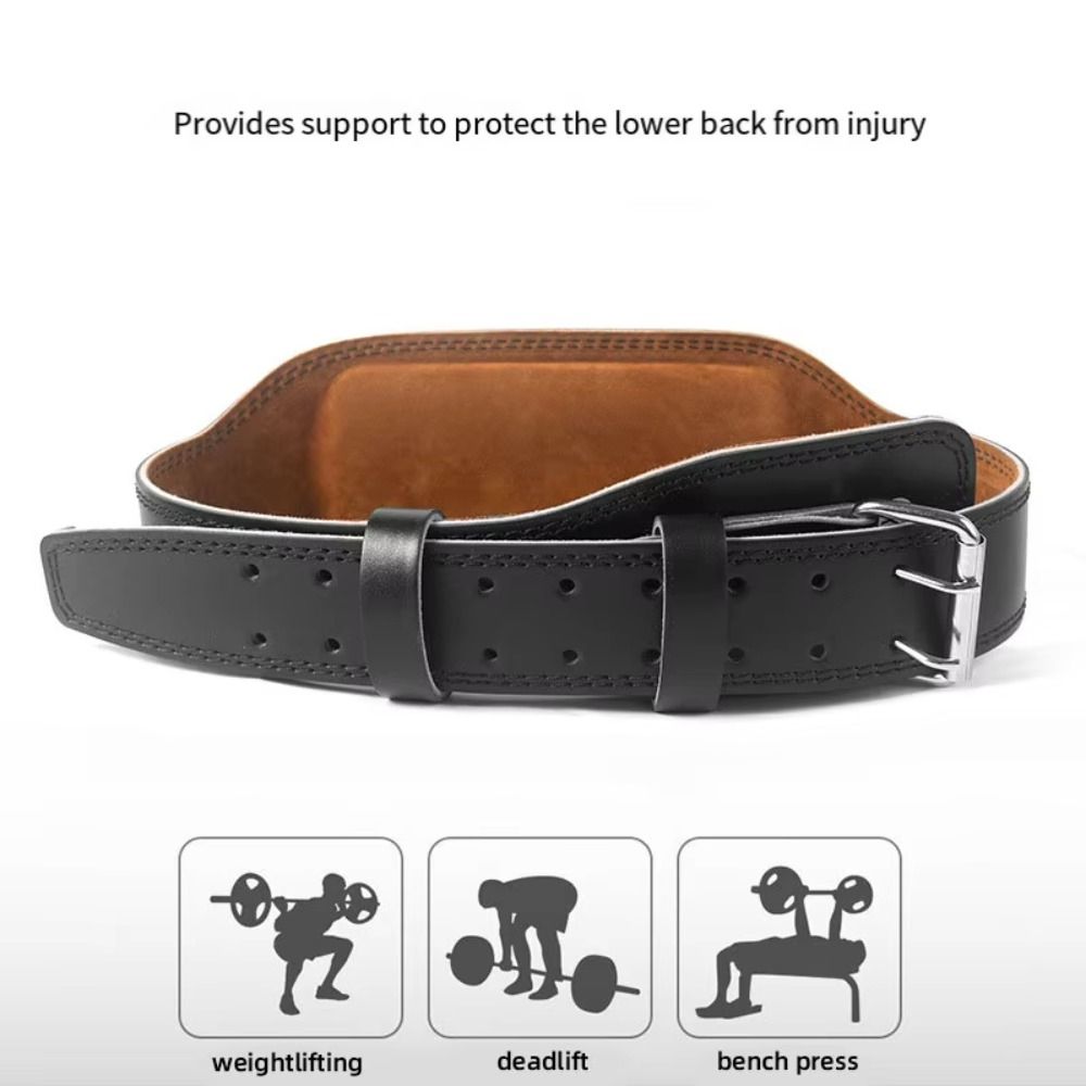 Professional Weightlifting Belt Adjustable Breathable Fitness Lumbar Support Thicken Comfortable Weightlifting Waist Protection