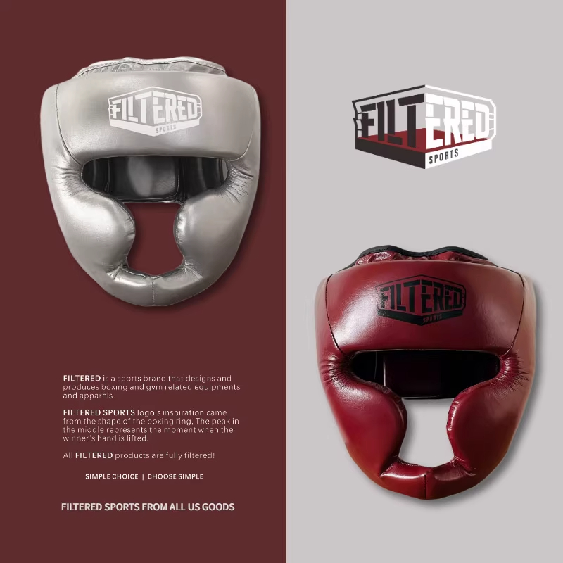 Filtered Boxing Helmet Boxing Training Kickboxing Fighting Adult Men And Women Full Face Protection Gear Head Protection  HG01