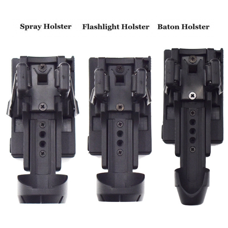 Tactical MOLLE Belt Baton Holster Spray Pouch Flashlight Holder Case Hunting Duty Security Self-defense Equipment