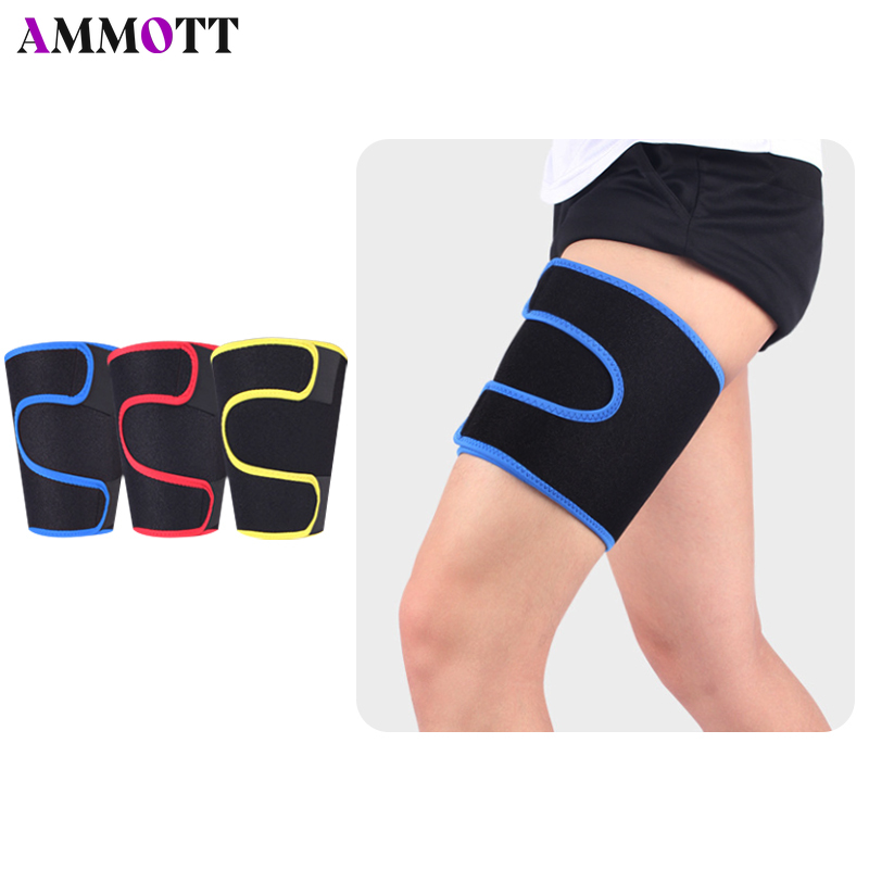 1pair  Thigh Brace Compression Sleeve for Hamstring Support Quadriceps Tendonitis Muscle Sprain Strain Trimmer Wrap Sports