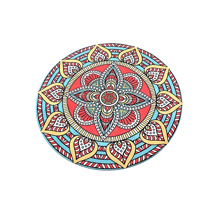 High Quality Factory Wholesale  Eco Friendly Non Slip Meditation Suede Round Yoga Mat
