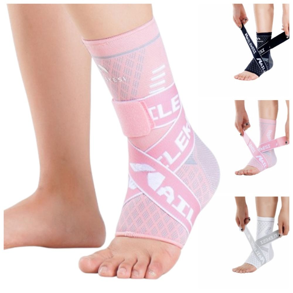 Adjustable Ankle Support Sleeve Elastic Belt Nylon Sports Ankle Protector Foot Strap Breathable Ankle Compression Sock