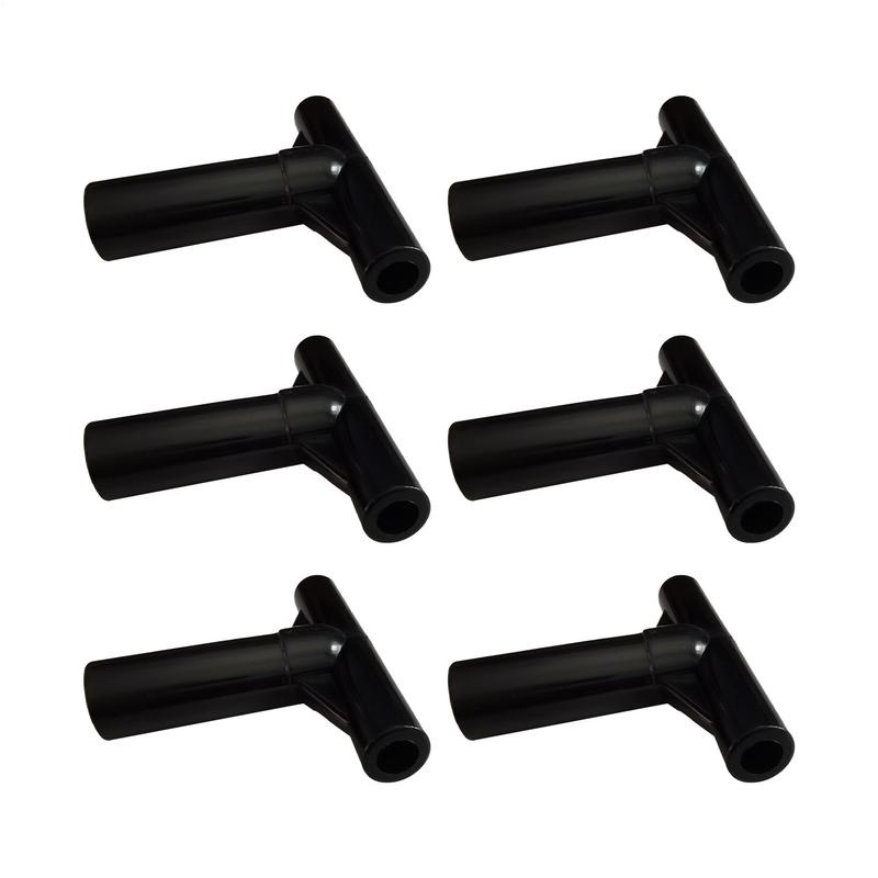 Trampoline Pole Caps T-Shape Trampoline Pole Cover 6 Pieces Reusable Sleeve Connection Parts Accessories For Yard Workout Indoor