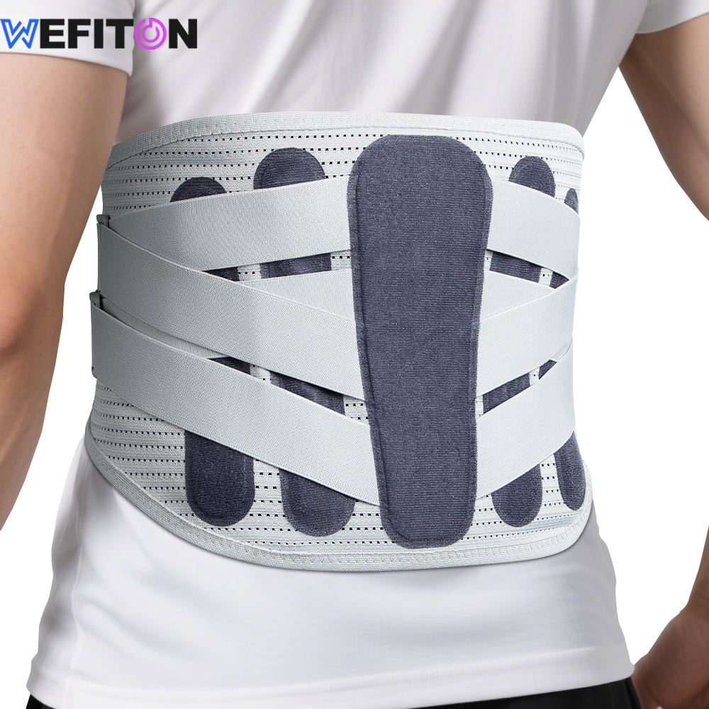 1PCS Professional Back Brace for Lower Back Pain Relief - Adjustable Lumbar Support Belt with 8 Support Straps for Men & Women