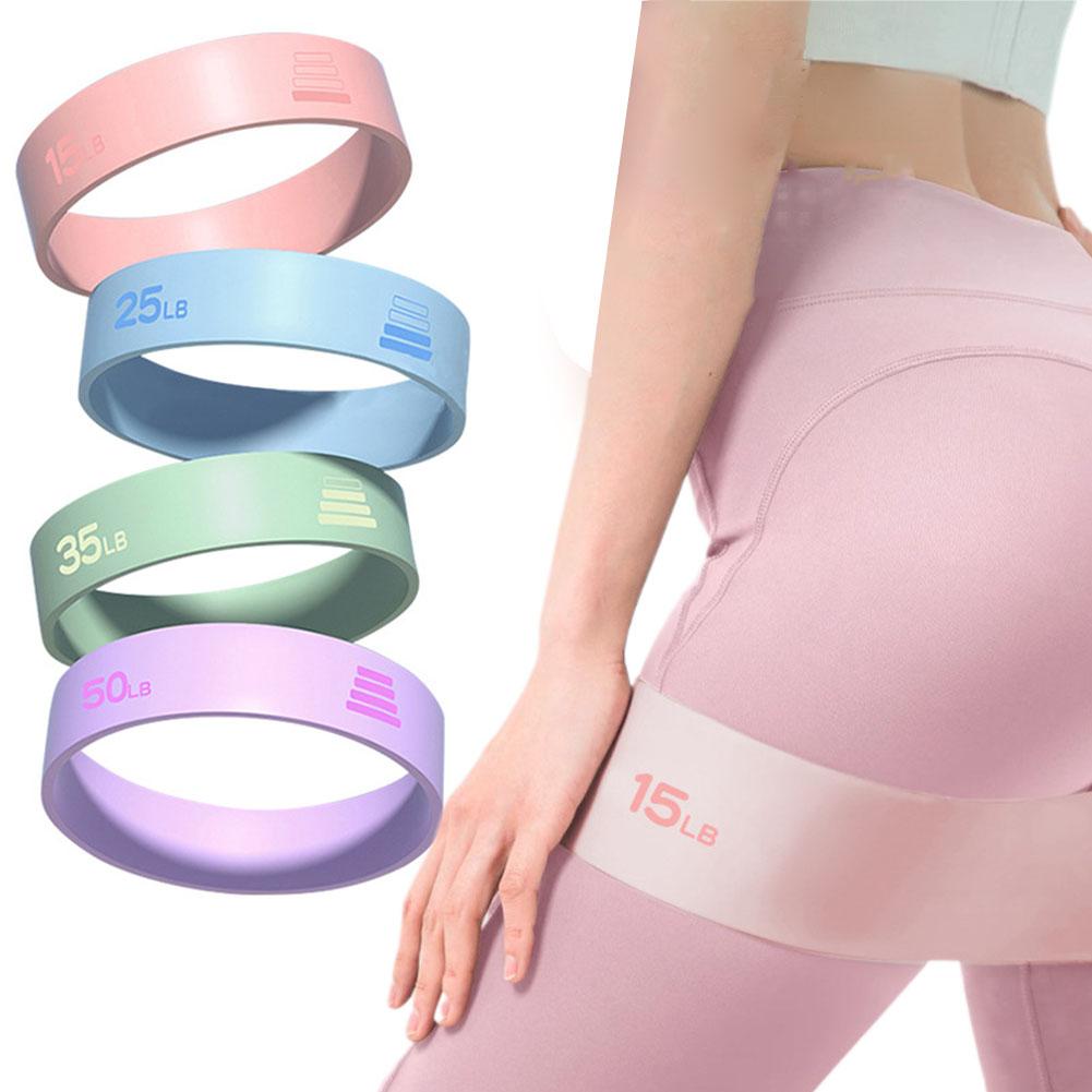 Resistance Loop Band Yoga Elastic Band Non Slip Tension Belt Silicone Exercise Workout Band Stretch Band for Men Women E4T1