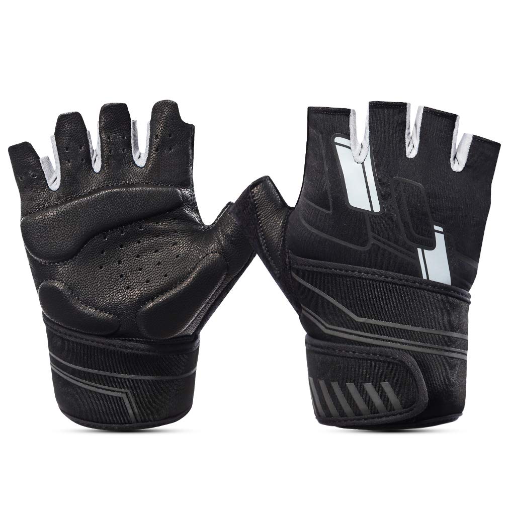 Leather Gloves Weight Exercises Half Finger Lifting Glove Body Building Training Sport Gym Fitness Gloves for Men Women 2023