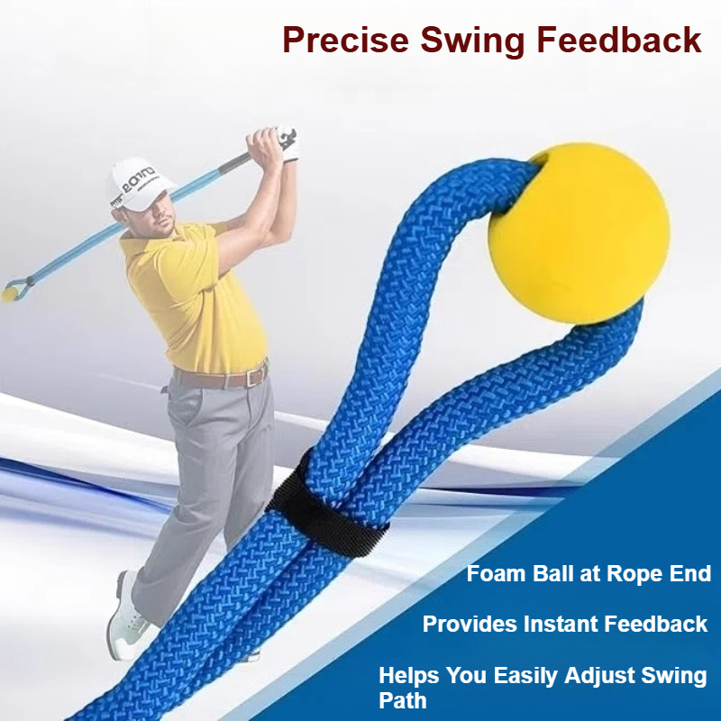 Golf Swing Trainer Rope Power Speed Training Aid Strength Rehabilitation Rhythm Practice Stick Distance Flexibility Improvement