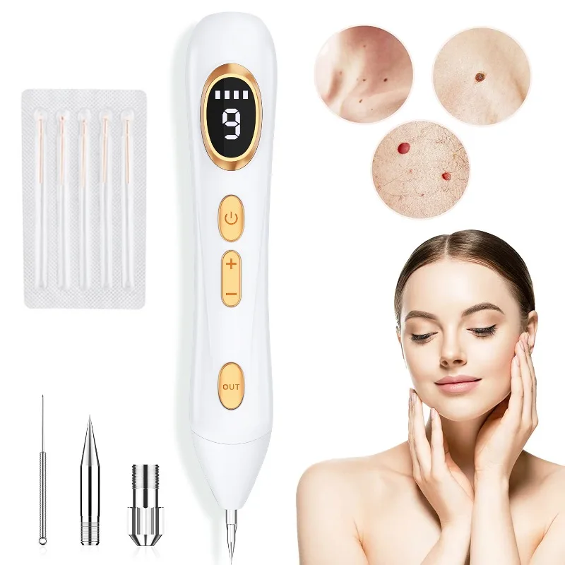 1Set Spot Removal Instrument Home Pen Spot Beauty Instrument Convenient Spot Removal Nevus Tool Multi-gear Charging Fashion New