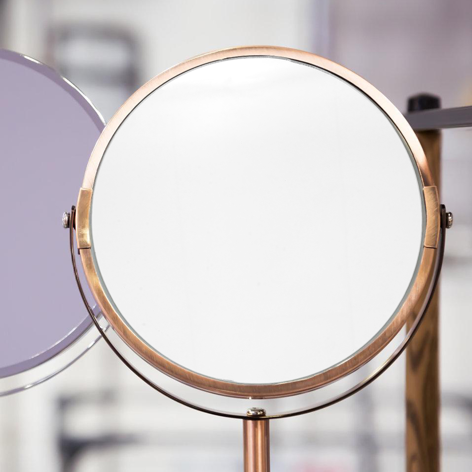 4pcs Acrylic Mirror Lenses for Makeup Small Round Clear DIY Craft Travel Vanity Mirrors Lightweight Portable Storage