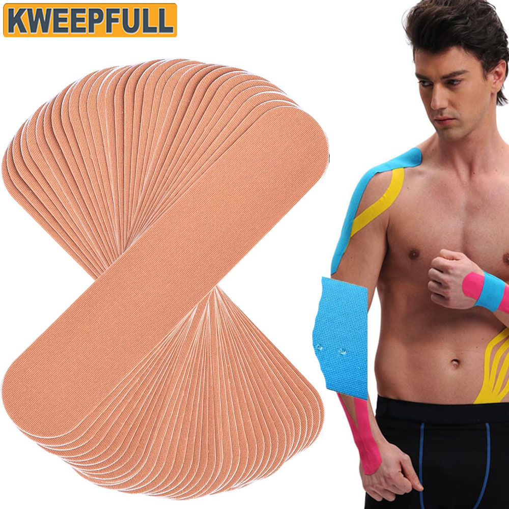 10PCS Precut Kinesiology Tape Strips, Athletic Tape, Elastic Muscle Tape, Sports Tape, Knee Tape for Exercise and Daily Use