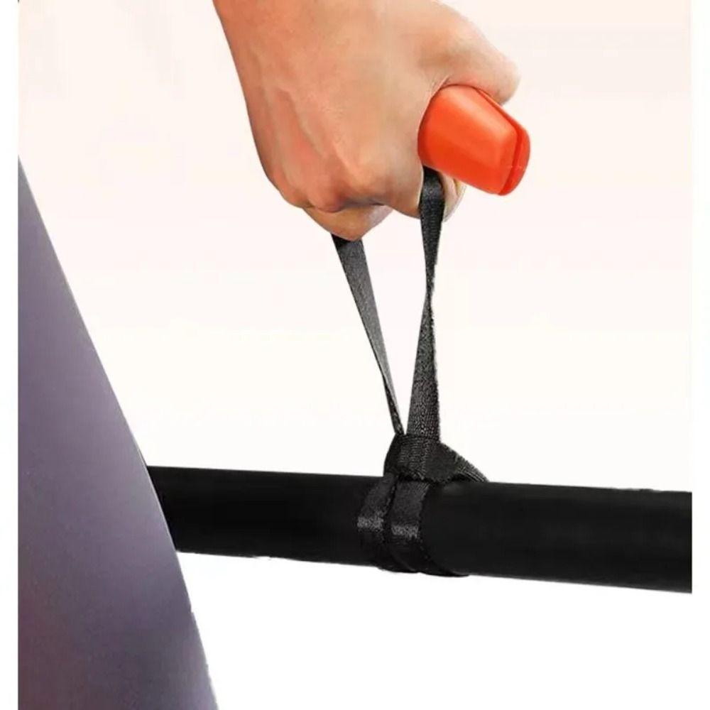 1 Pair Multifunctional Horn Shape Fitness Handle Deadlift Adjustable Fitness Tranining Grip Handles Easy To Grip Orange/Black